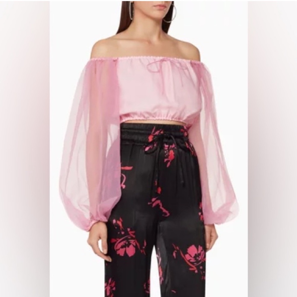 STAUD Leilani Off-The-Shoulder Organza Top Size XS‎